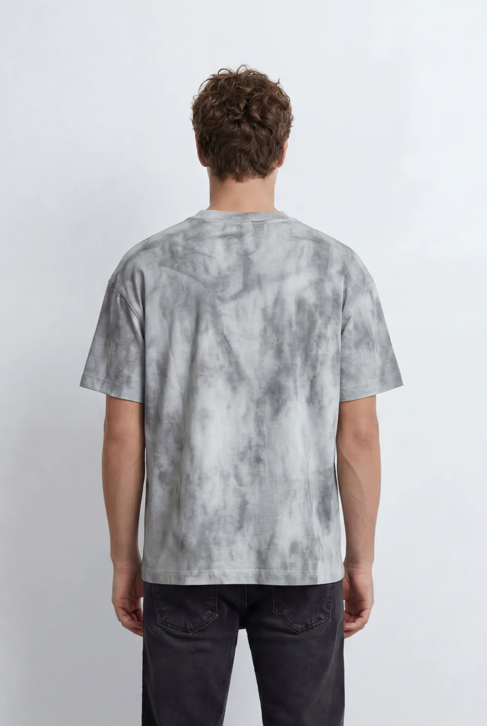 Men’s Tomato Store Soft Cloud Wash With Subtle Tie Dye T-Shirt With Minimal Chest Print - Image 6