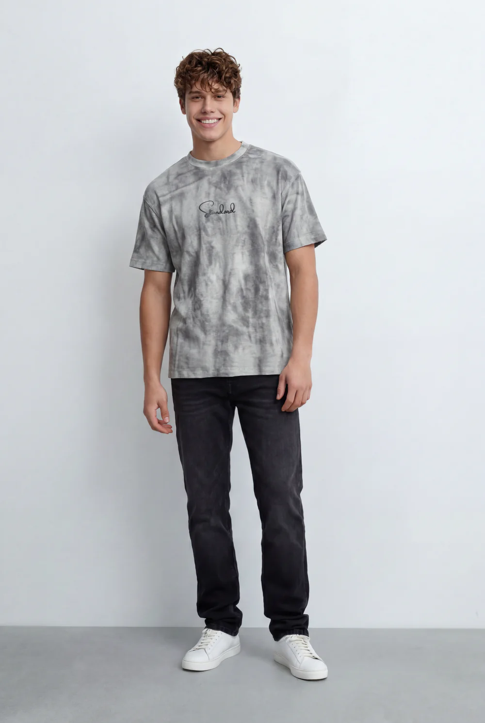 Men’s Tomato Store Soft Cloud Wash With Subtle Tie Dye T-Shirt With Minimal Chest Print - Image 7