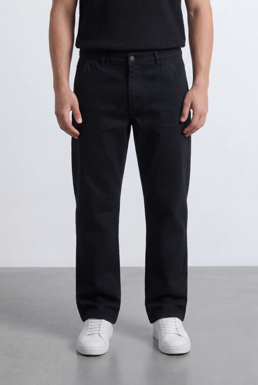 Men’s Tomato Store Straight Chino Pants Flat Front Button Closure Gabardine