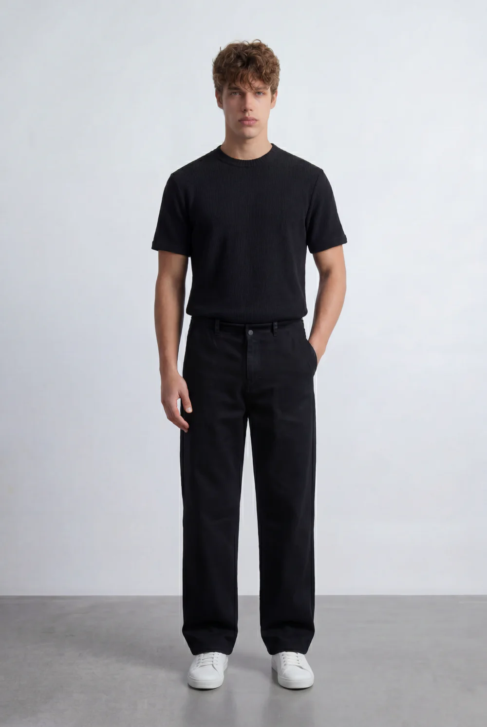 Men’s Tomato Store Straight Chino Pants Flat Front Button Closure Gabardine - Image 3
