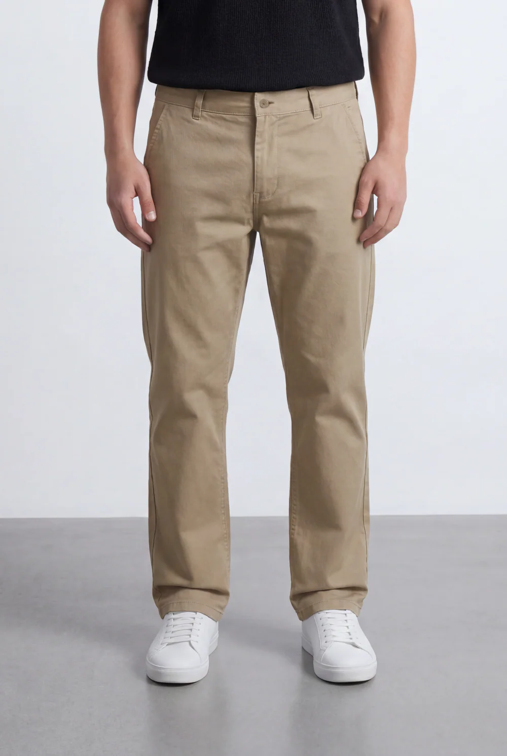 Men’s Tomato Store Straight Chino Pants Flat Front Button Closure Gabardine - Image 5