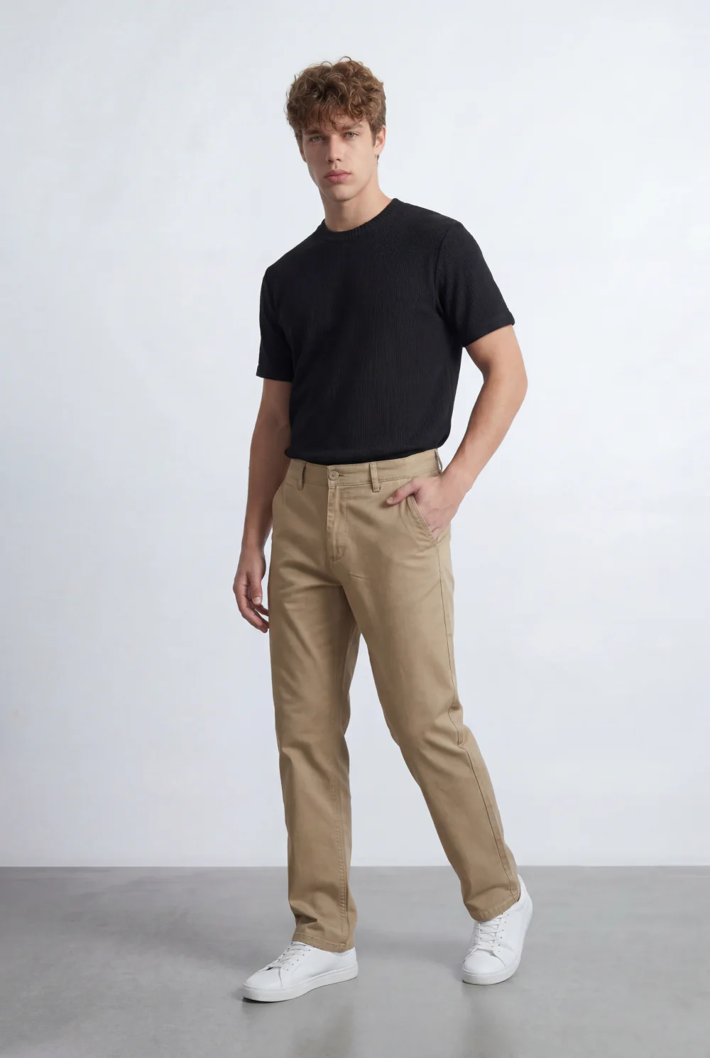 Men’s Tomato Store Straight Chino Pants Flat Front Button Closure Gabardine - Image 7