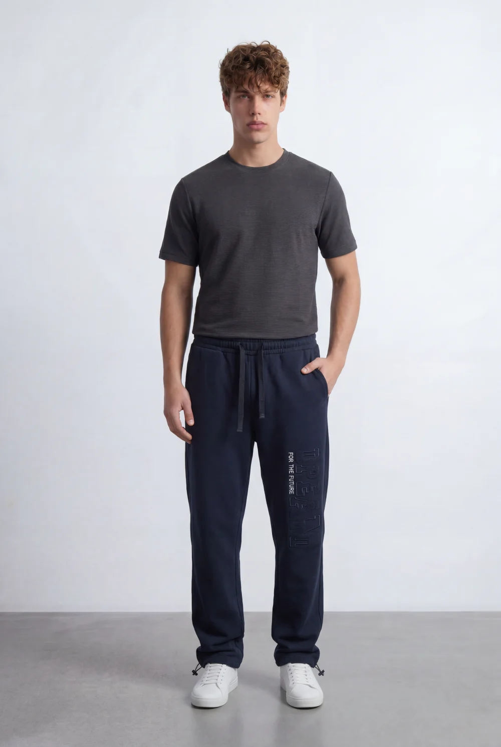 Men’s Tomato Store Street Sweatpants Embossed Side Logo Clean Look Elastic Oversize Side Pockets Zip Detail - Image 15
