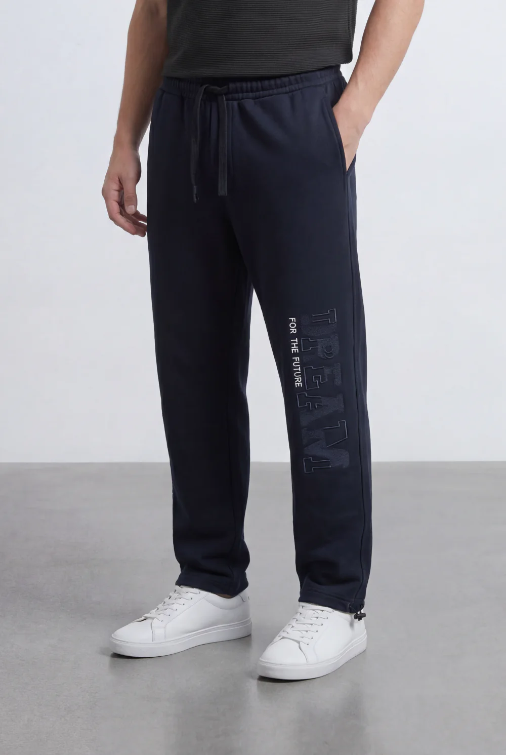 Men’s Tomato Store Street Sweatpants Embossed Side Logo Clean Look Elastic Oversize Side Pockets Zip Detail - Image 16
