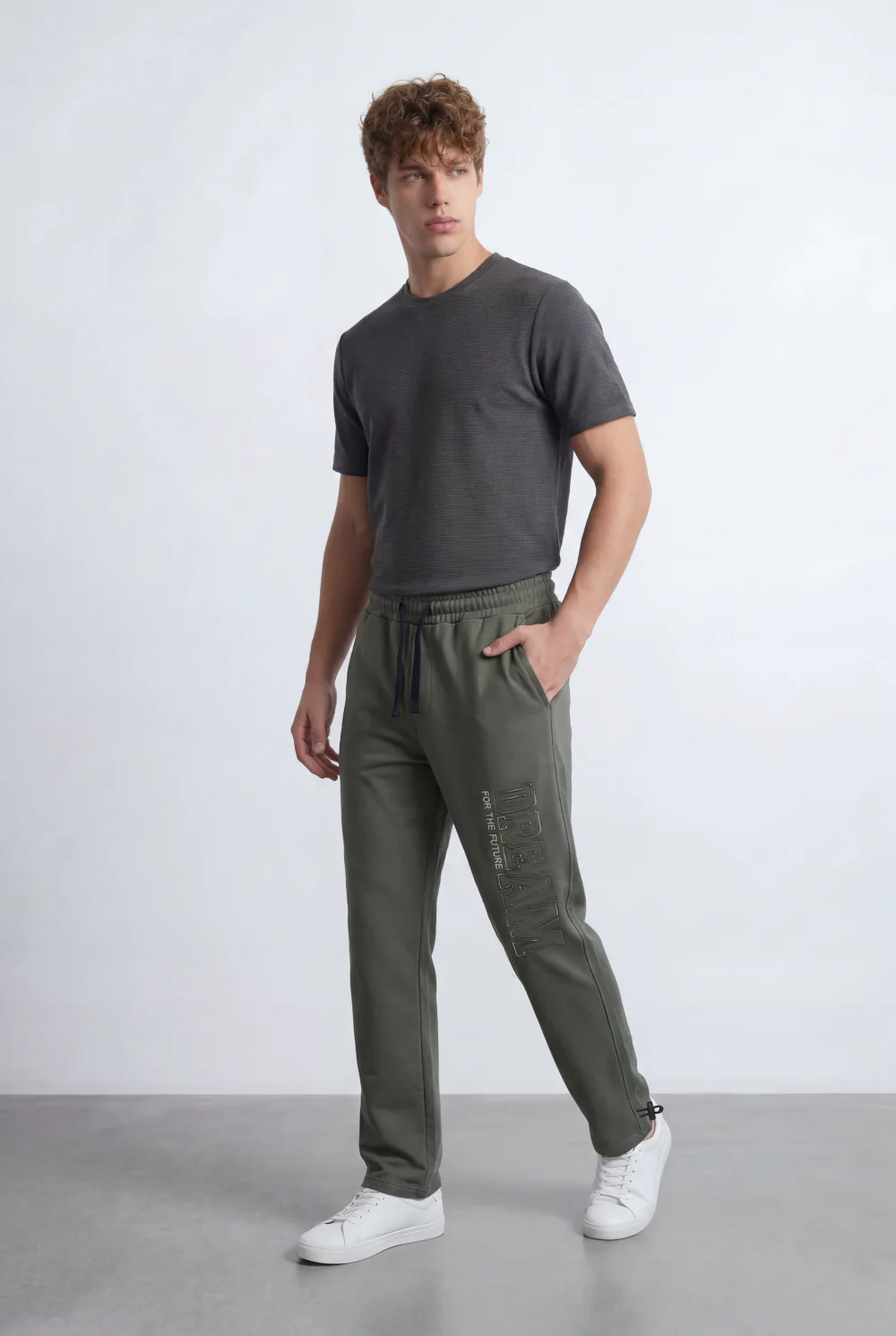 Men’s Tomato Store Street Sweatpants Embossed Side Logo Clean Look Elastic Oversize Side Pockets Zip Detail - Image 19