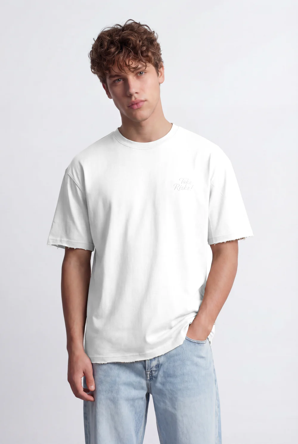 Men’s Tomato Store T-Shirt Small Chest Logo Clean Front Look Oversize - Image 13