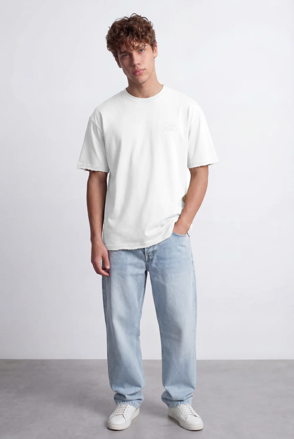 Men’s Tomato Store T-Shirt Small Chest Logo Clean Front Look Oversize - Image 15