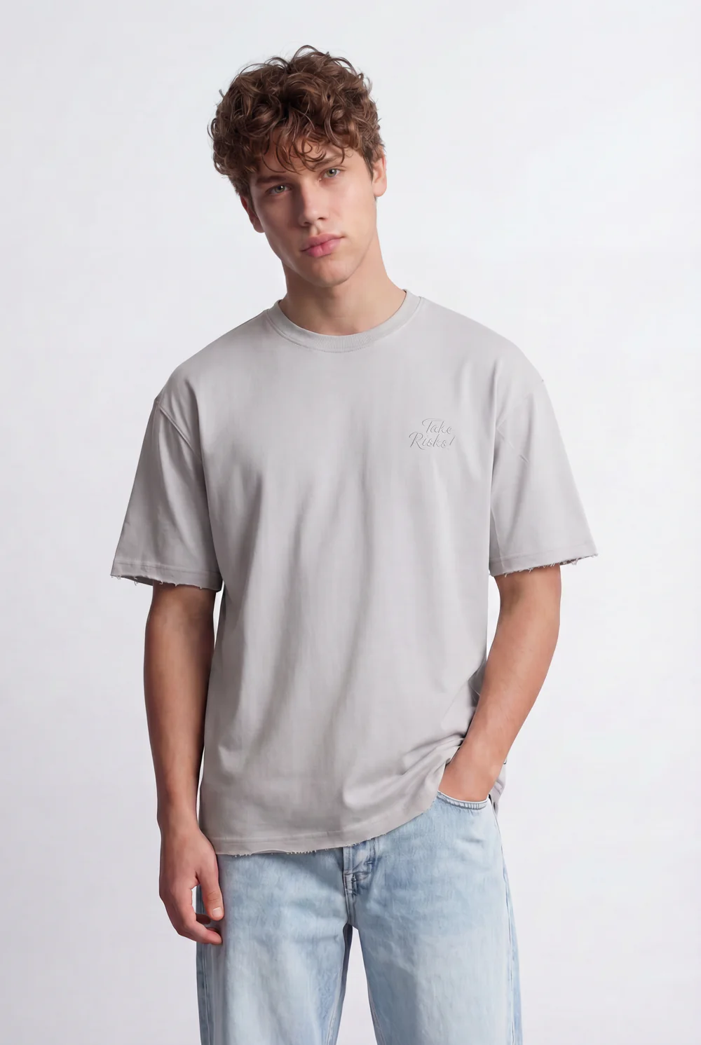 Men’s Tomato Store T-Shirt Small Chest Logo Clean Front Look Oversize - Image 17