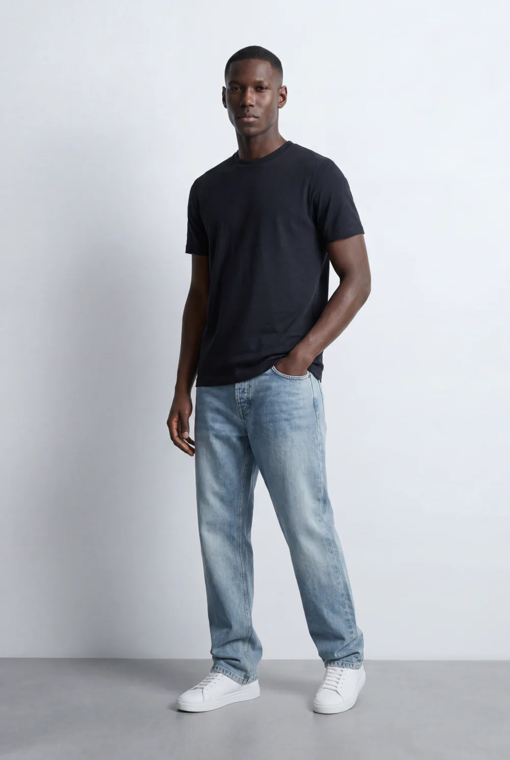 Men’s Tomato Store Texture T-Shirt Subtle Grain Surface Jacquard Knit Slim Fit - Image 11