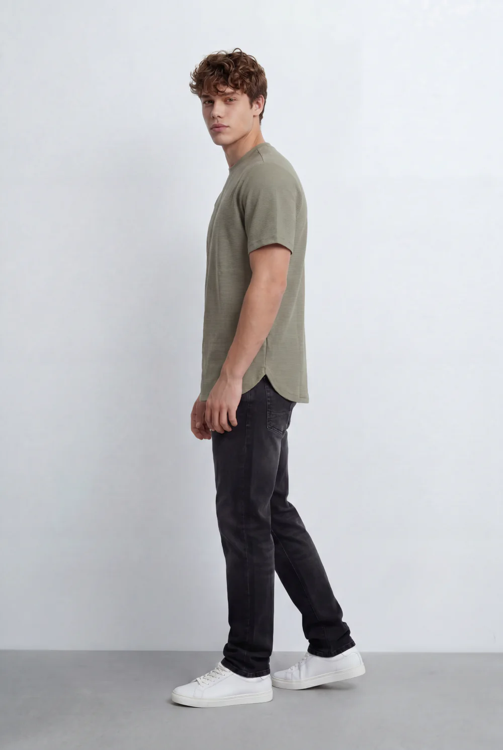 Men’s Tomato Store Textured T-Shirt Relaxed Fit Subtle Ribbed Surface Clean Minimal Design - Image 20