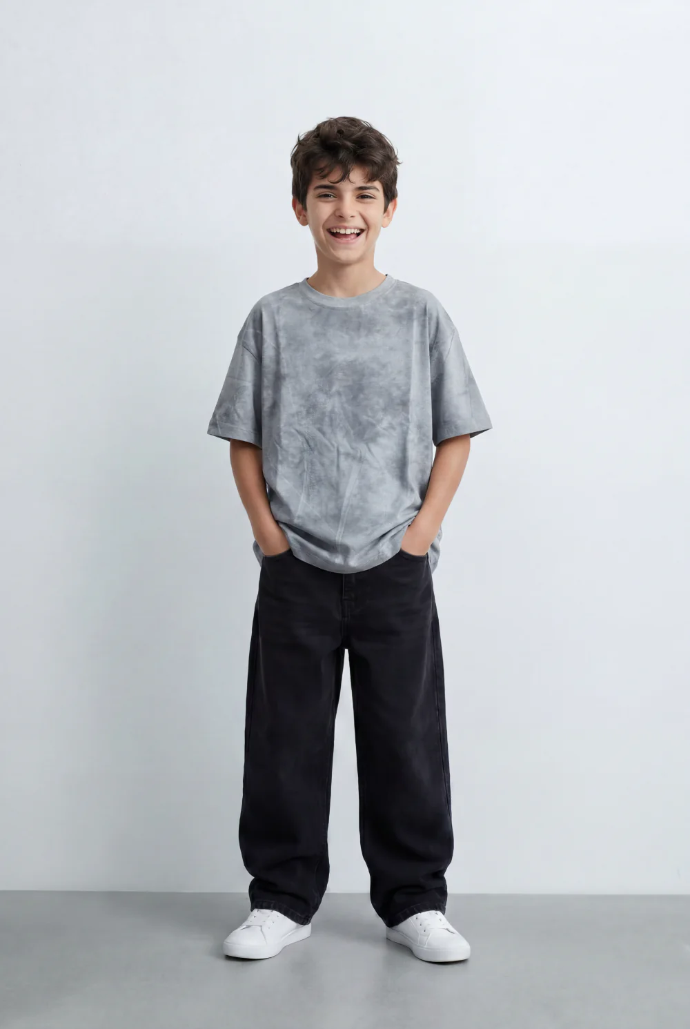 Boy’s Tomato Store Washed Oversized T-Shirt Soft Cloud Wash Finish Drop Shoulder - Image 3