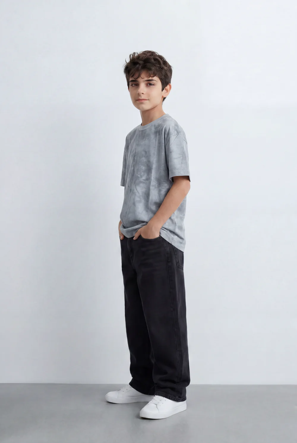 Boy’s Tomato Store Washed Oversized T-Shirt Soft Cloud Wash Finish Drop Shoulder - Image 4