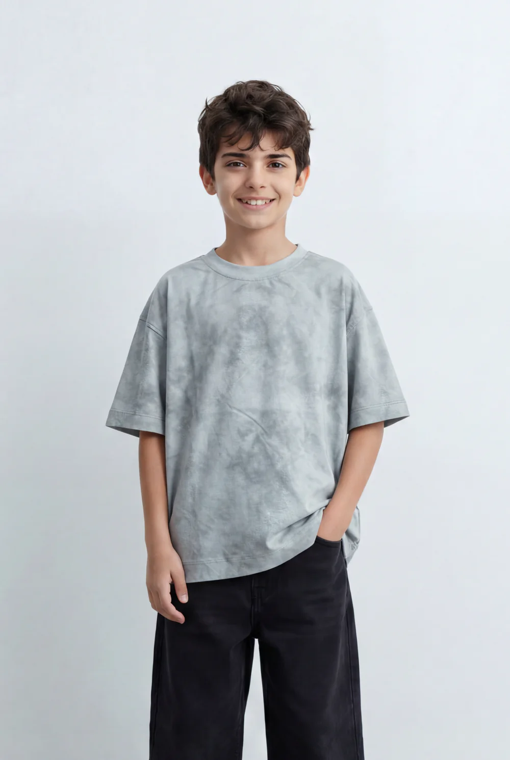 Boy’s Tomato Store Washed Oversized T-Shirt Soft Cloud Wash Finish Drop Shoulder - Image 5