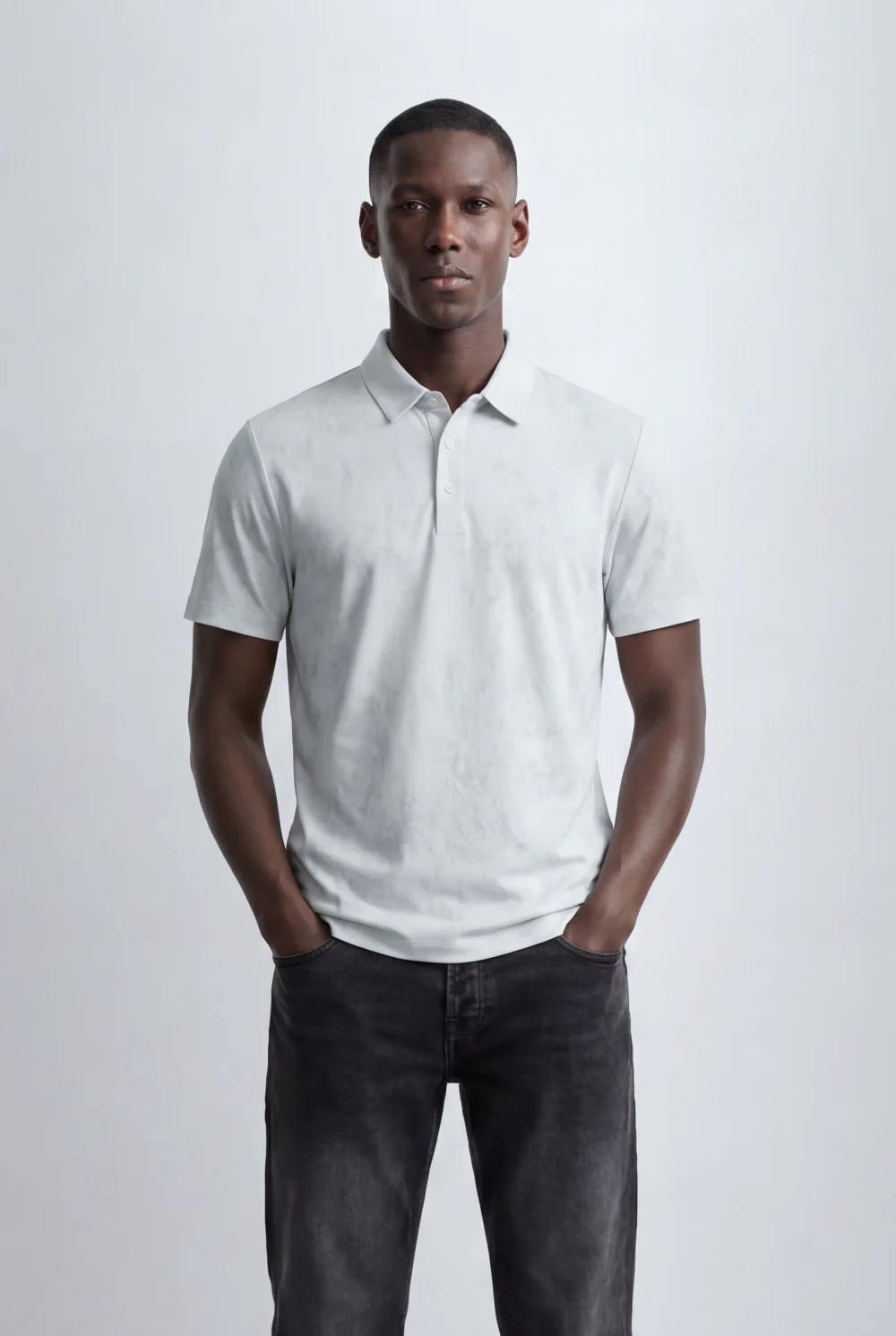 Men’s Tomato Store Washed Polo T-Shirt Faded Vintage Surface Soft Touch Finish Clean Three Button Placket - Image 13