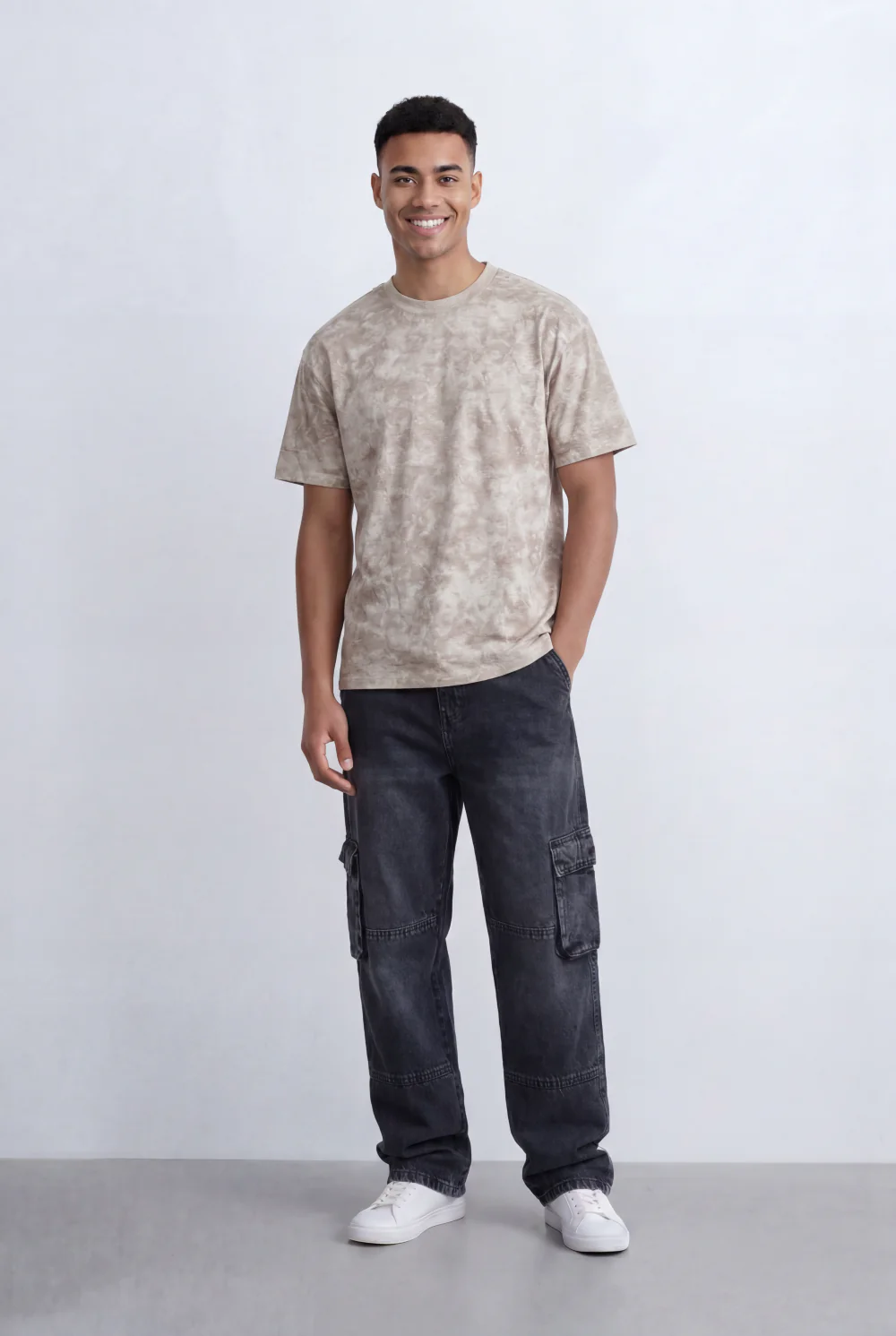Men’s Tomato Store Washed T-Shirt All Over Cloud Wash Effect Clean Minimal Design Relaxed Fit - Image 11