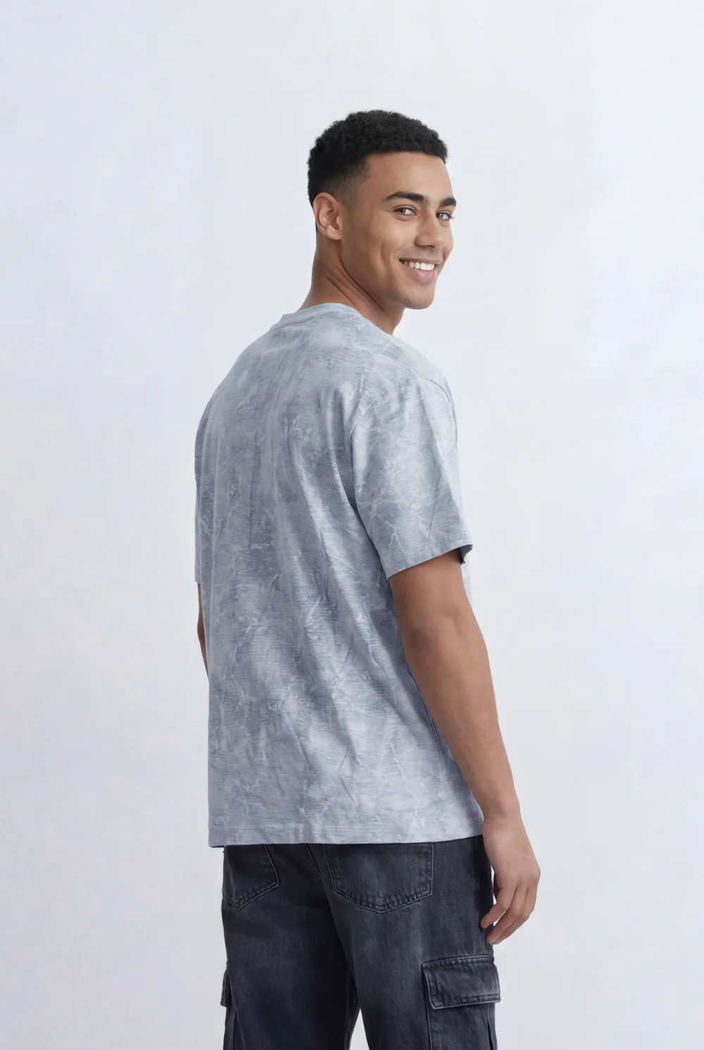 Men’s Tomato Store Washed T-Shirt All Over Cloud Wash Effect Clean Minimal Design Relaxed Fit - Image 6