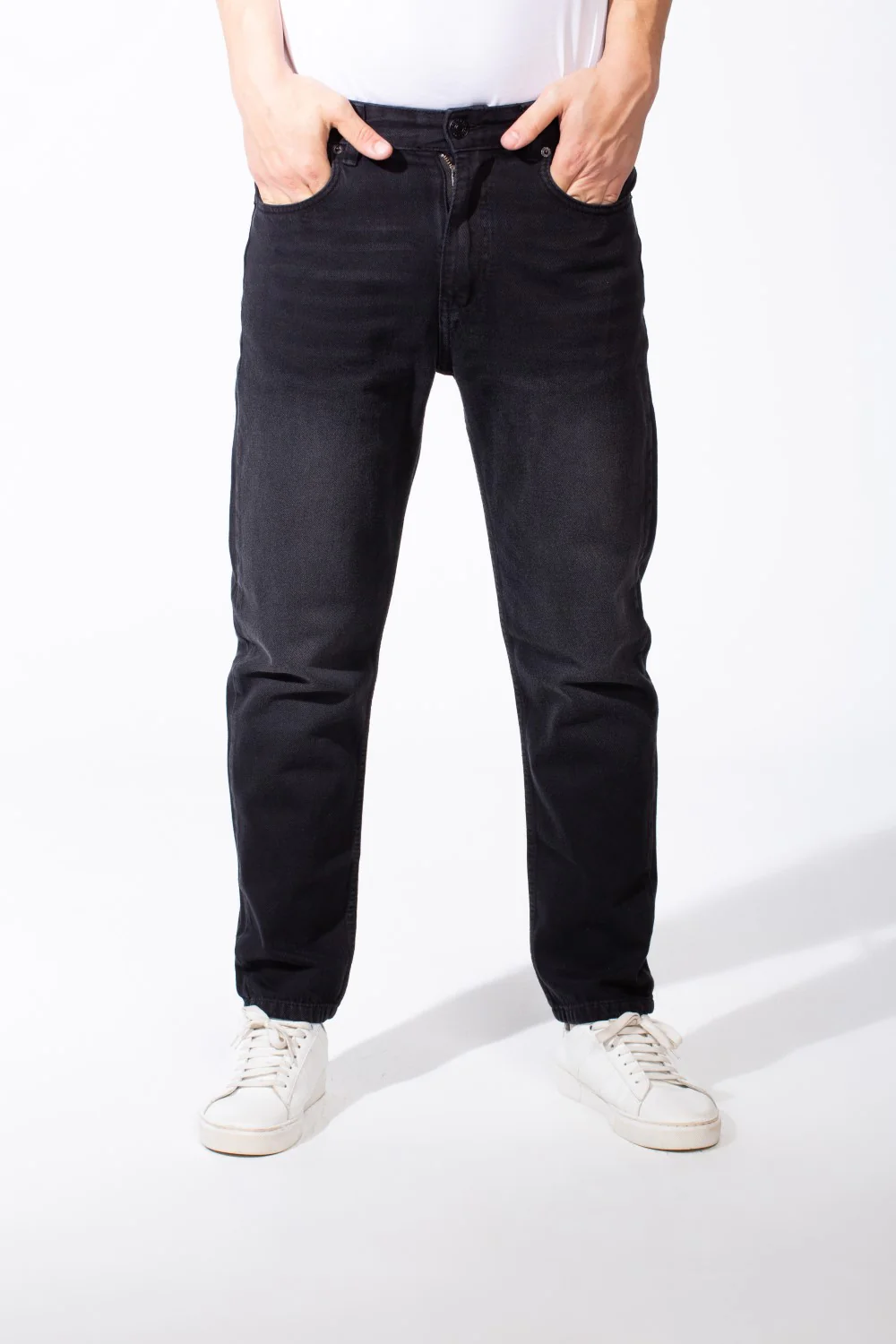 Men's Acid Wash Five Pockets Boyfriend Fit Denim Jeans Pants
