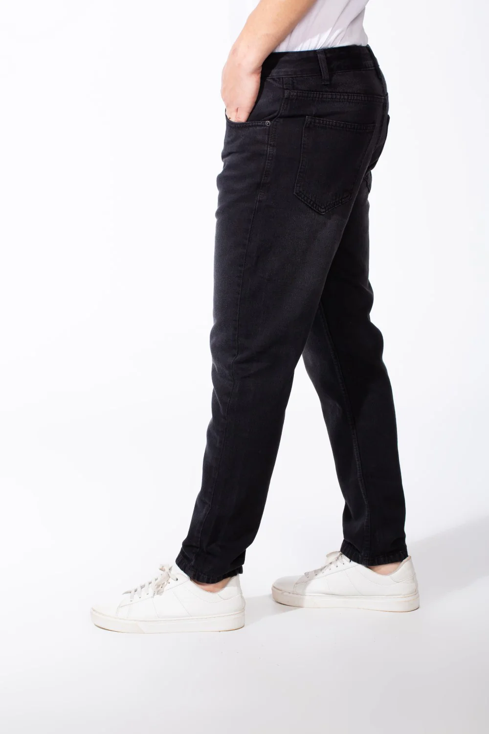 Men's Acid Wash Five Pockets Boyfriend Fit Denim Jeans Pants - Image 2