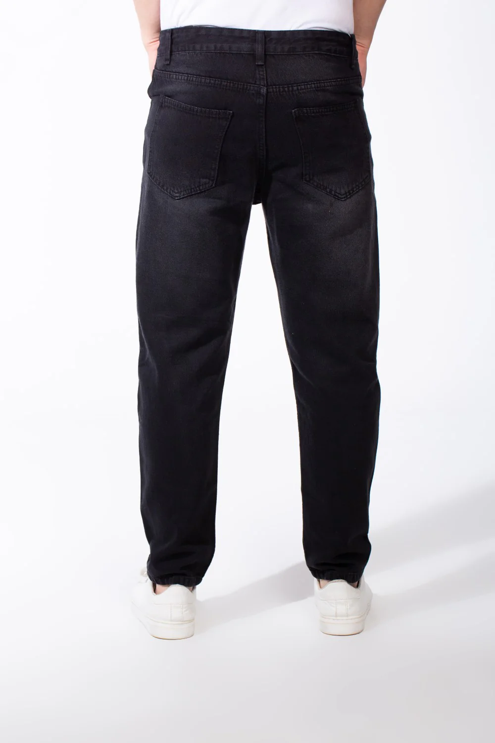 Men's Acid Wash Five Pockets Boyfriend Fit Denim Jeans Pants - Image 3