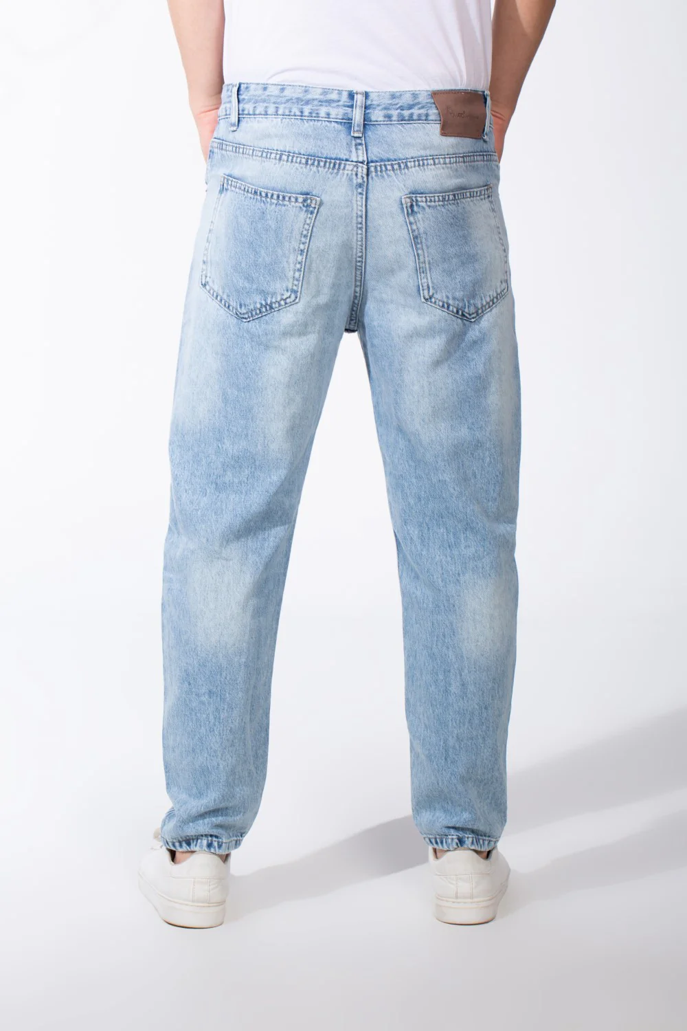 Men's Acid Wash Five Pockets Boyfriend Fit Denim Jeans Pants - Image 7