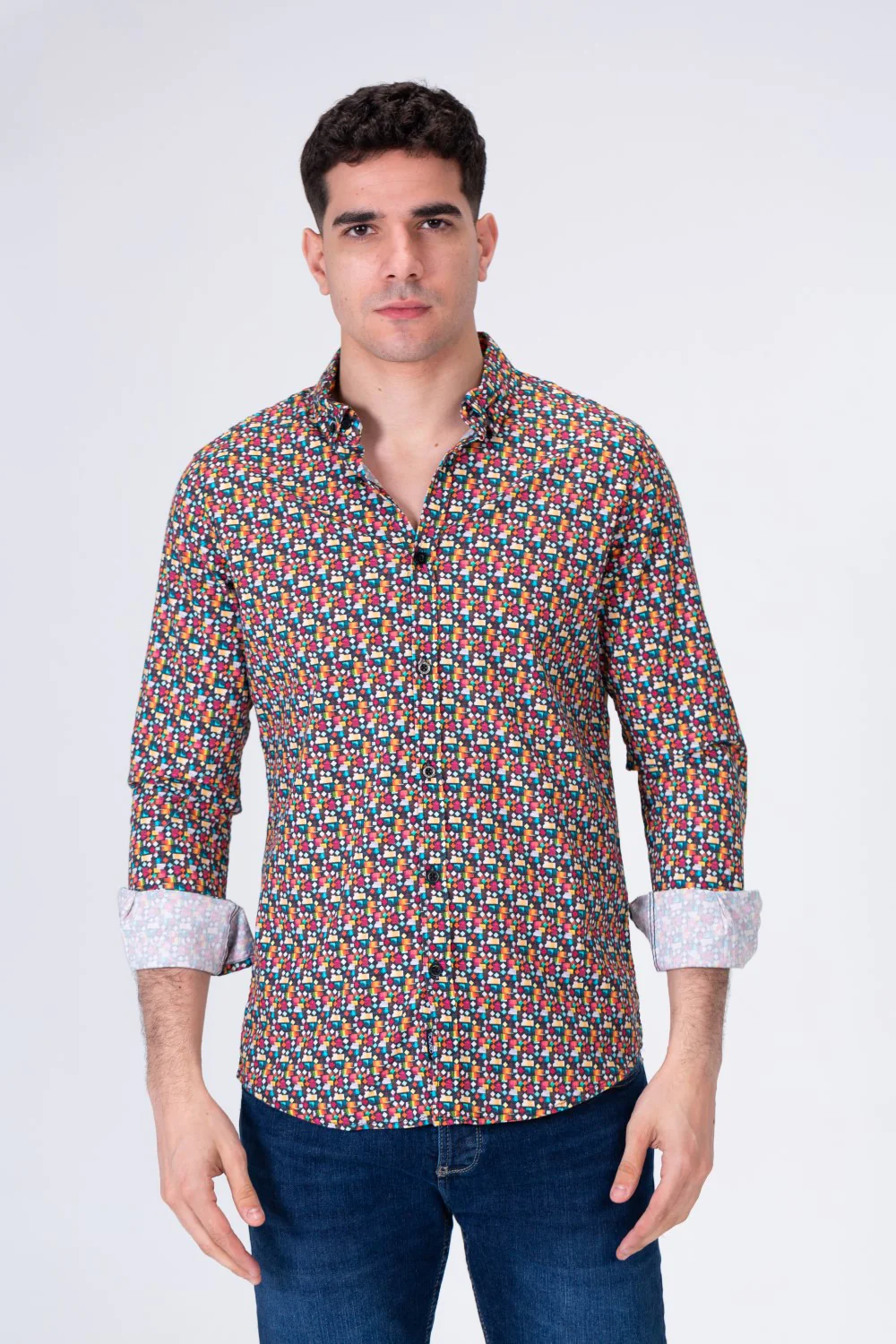 Mens All Over Printed Shirt In Trendy Colours