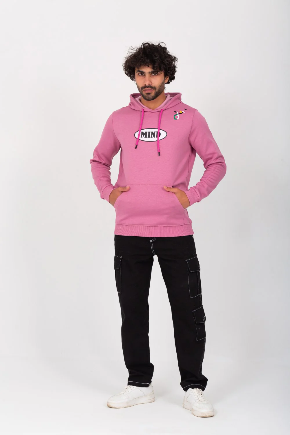 Men's Back & Front Unique Print Hoodie Padded Hooded Sweatshirt