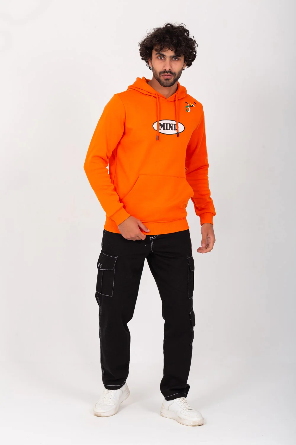 Men's Back & Front Unique Print Hoodie Padded Hooded Sweatshirt - Image 4