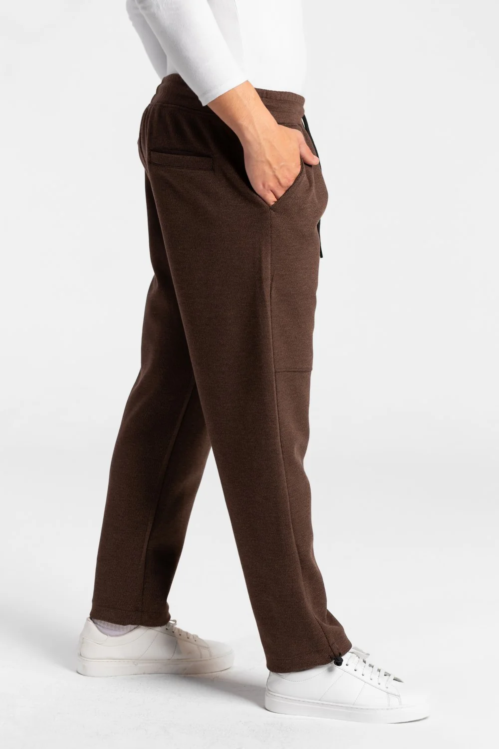 Men's Back Pocket Wide Leg Waist Drawstring Sweatpants - Image 3