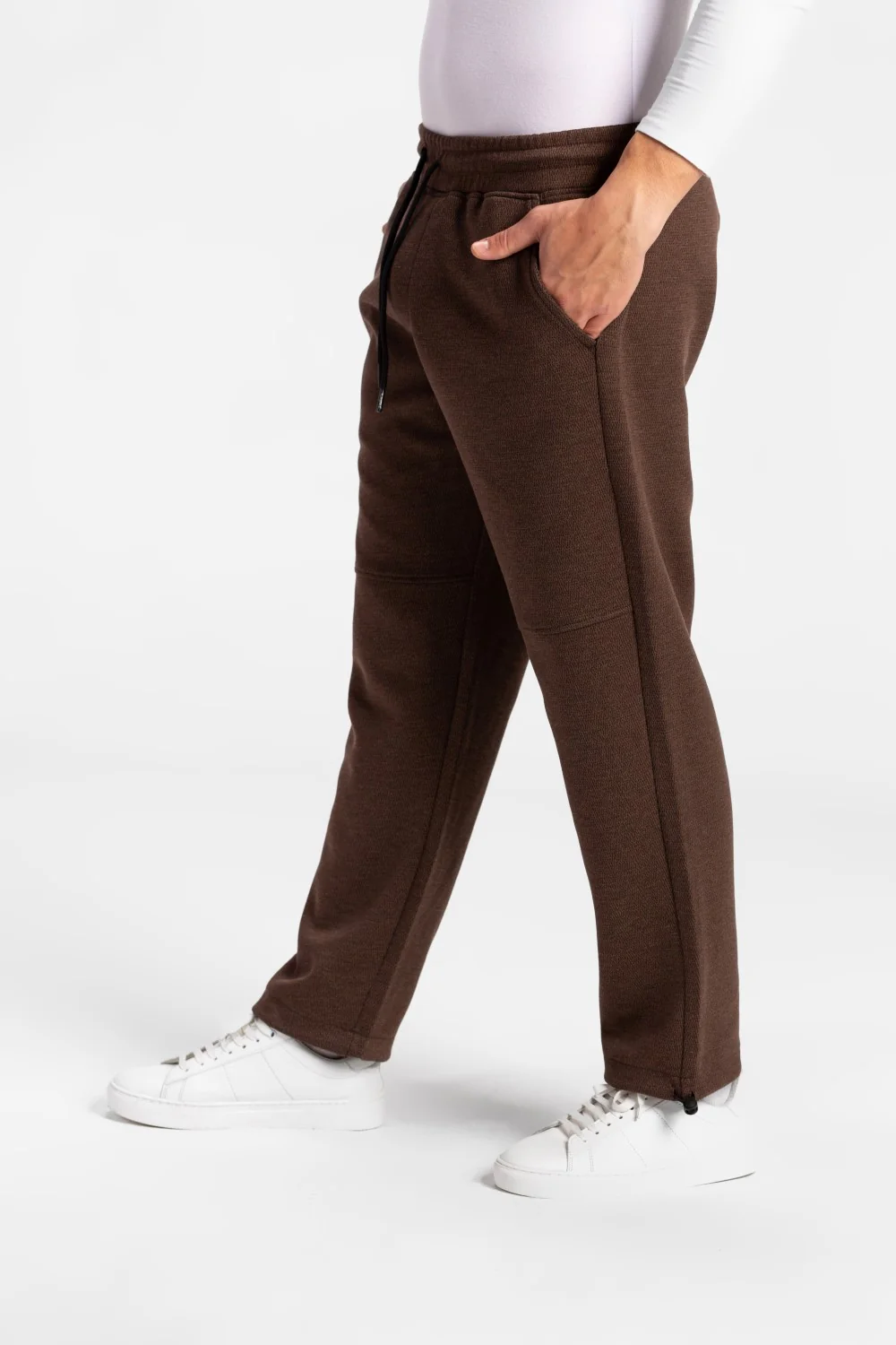 Men's Back Pocket Wide Leg Waist Drawstring Sweatpants - Image 4