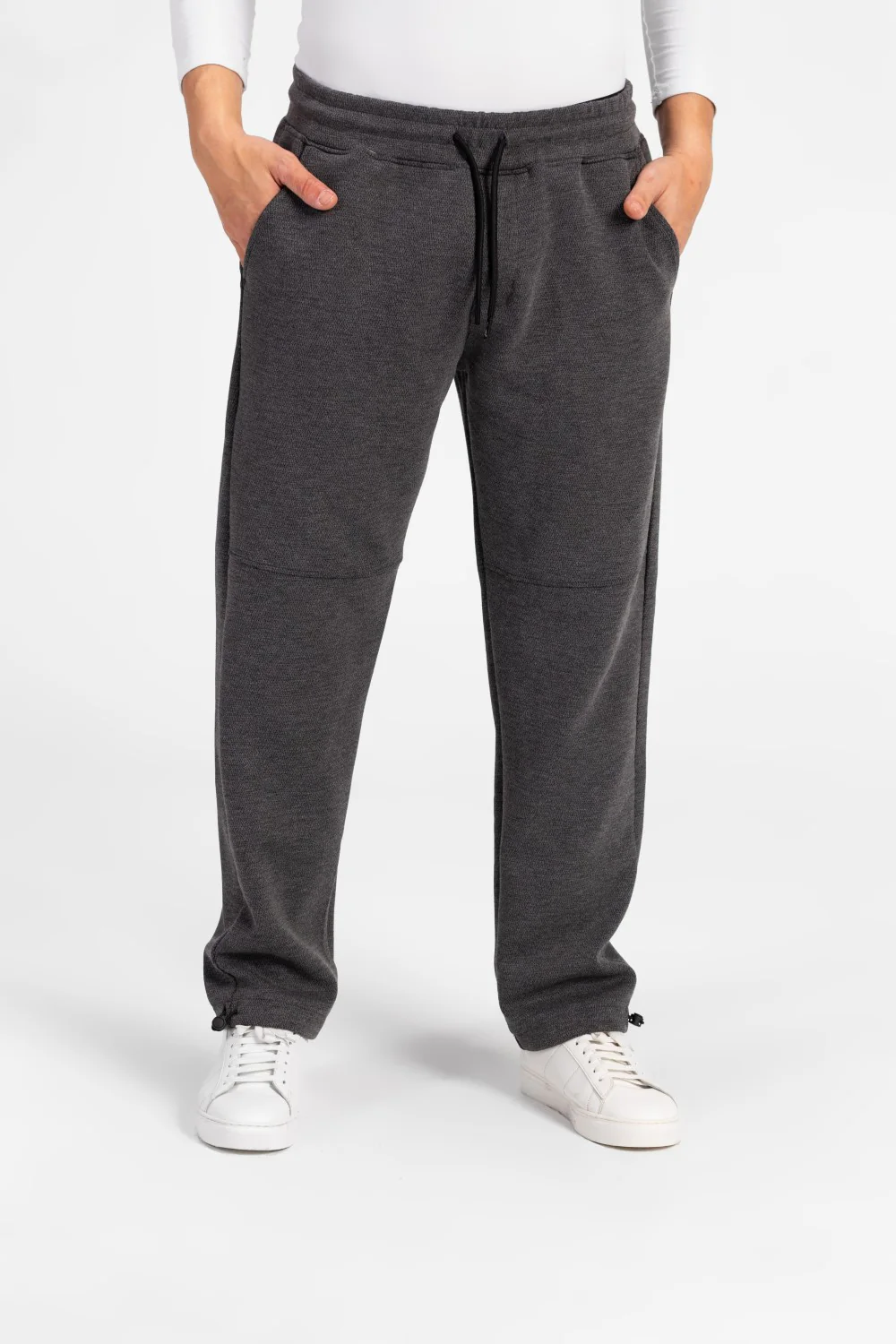 Men's Back Pocket Wide Leg Waist Drawstring Sweatpants - Image 5