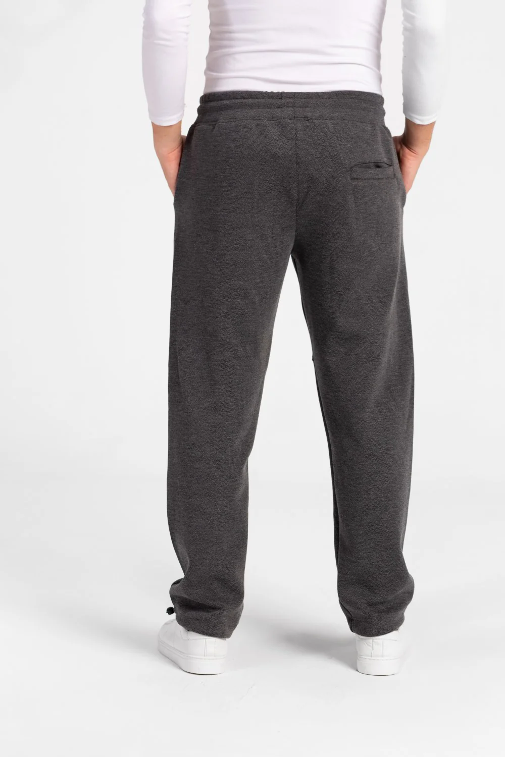 Men's Back Pocket Wide Leg Waist Drawstring Sweatpants - Image 6