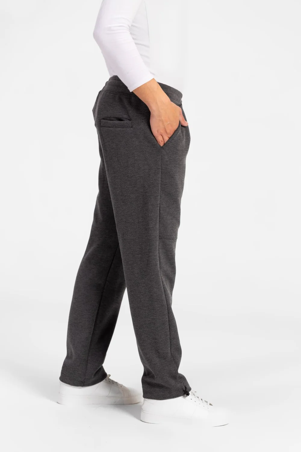 Men's Back Pocket Wide Leg Waist Drawstring Sweatpants - Image 7