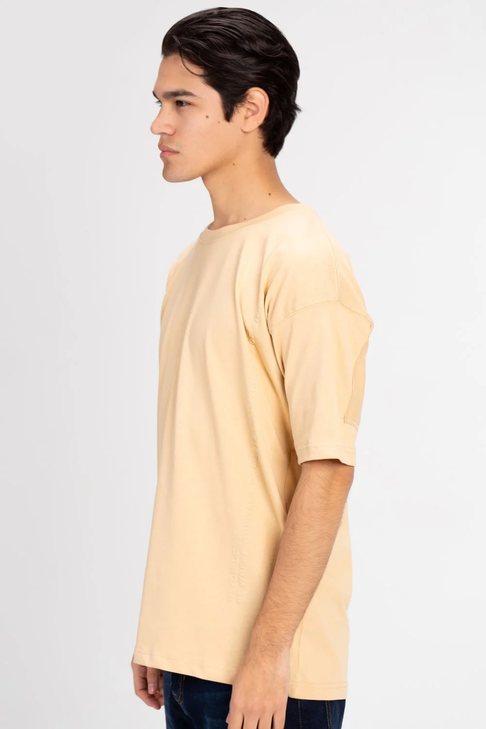 Men's Back Text Print Oversized T-shirt - Image 3