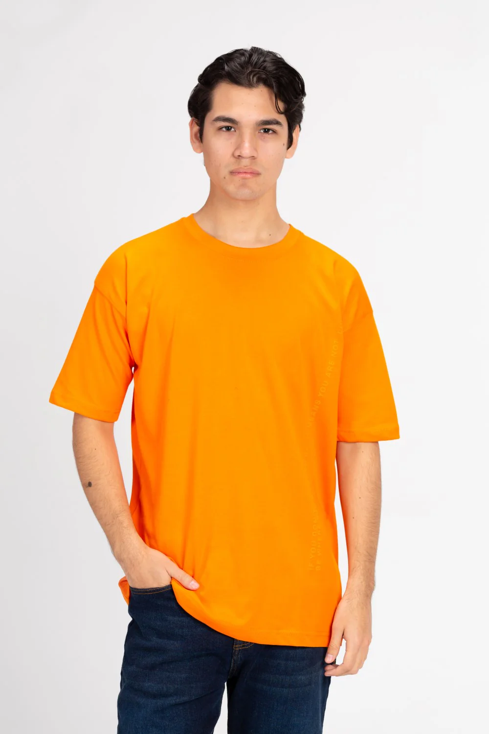 Men's Back Text Print Oversized T-shirt - Image 9