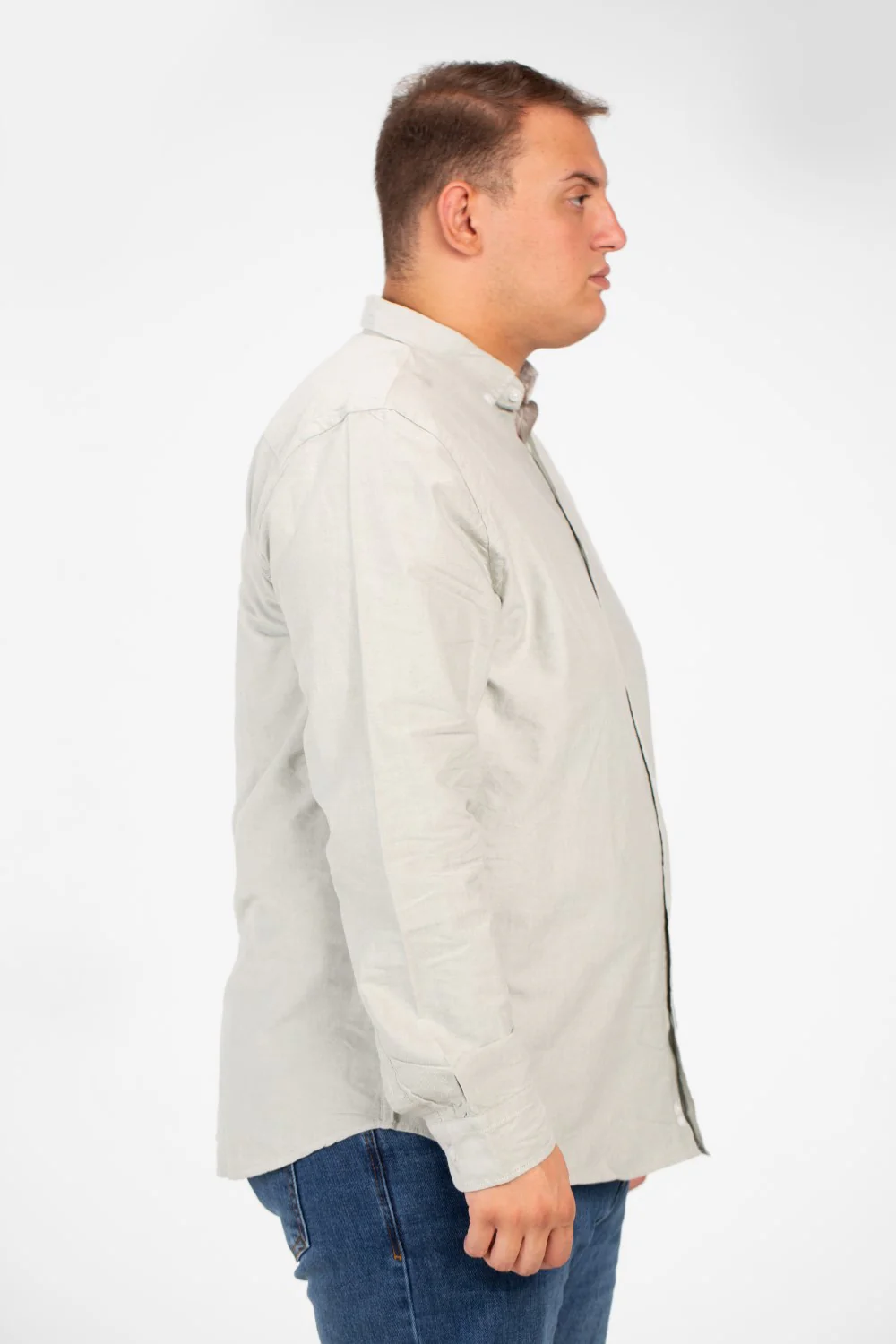 Men's Basic Big Size Shirt with Long Sleeves And Basic Details - Image 23