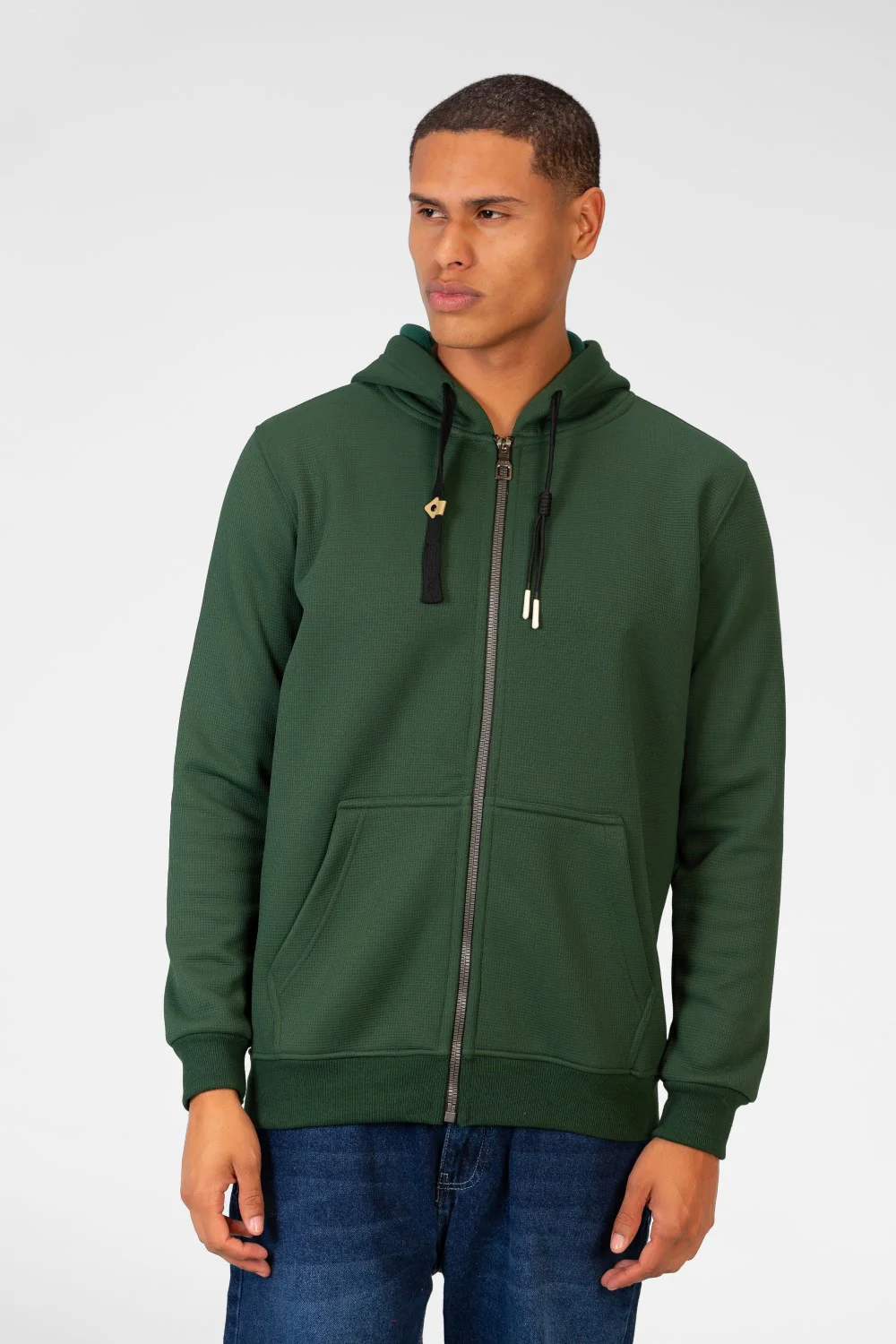 Men's Basic Full Zip Long Sleeve Sweatshirt - Image 5