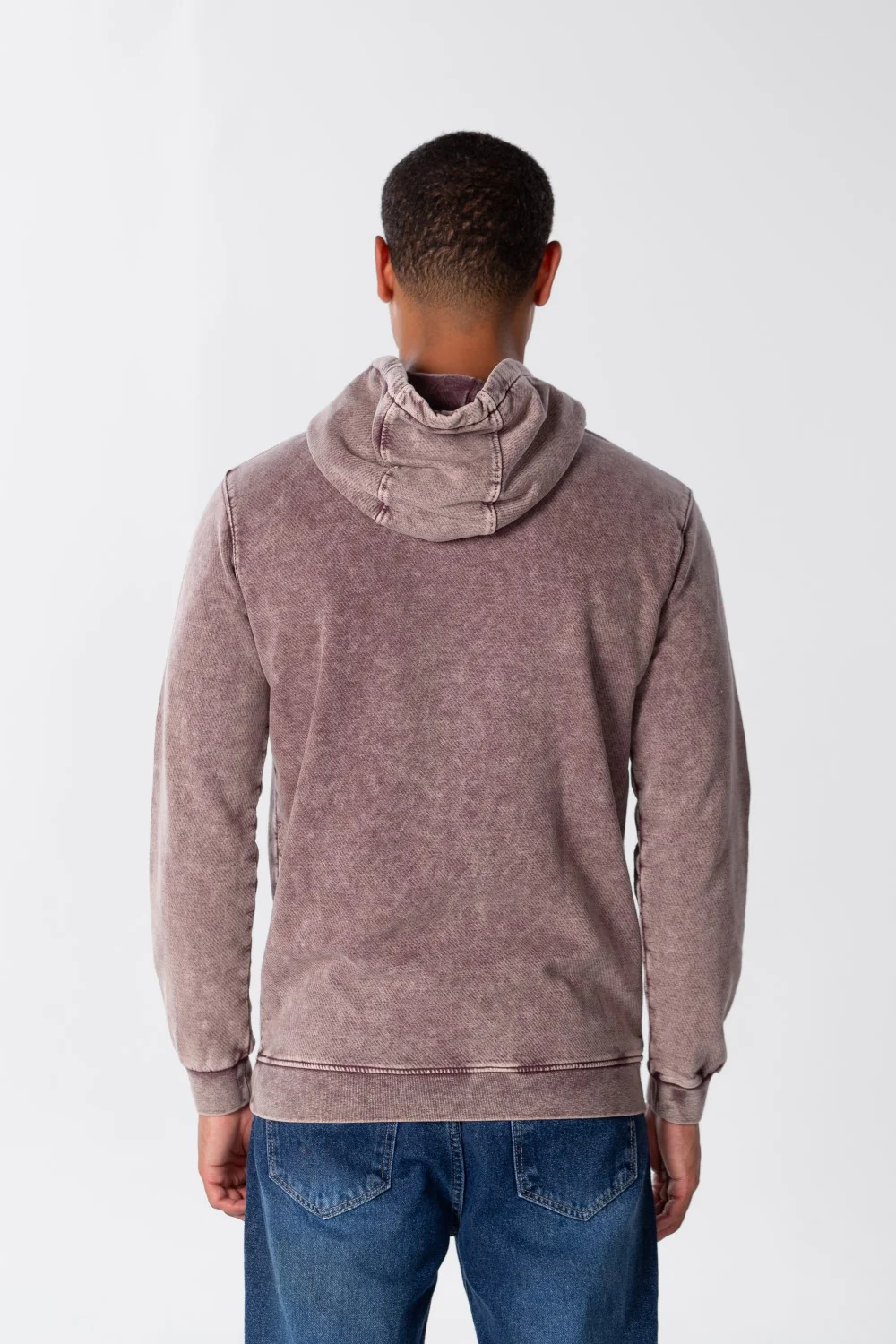 Men's Basic Hood Sweatshirt With Long Sleeves - Image 6