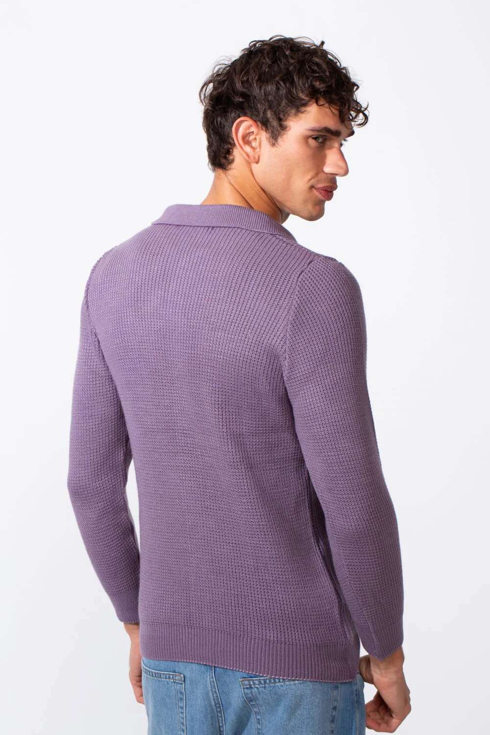 Men's Basic Knitted Long Sleeves Essential Pullover - Image 2