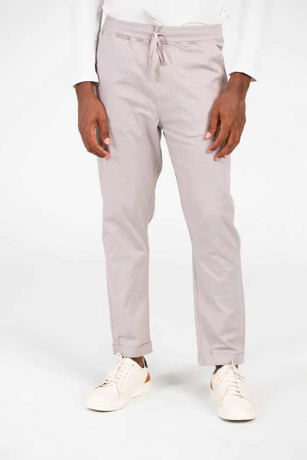 Men's Basic Linen Pants With Elastic Waistband And Back Pocket - Image 17