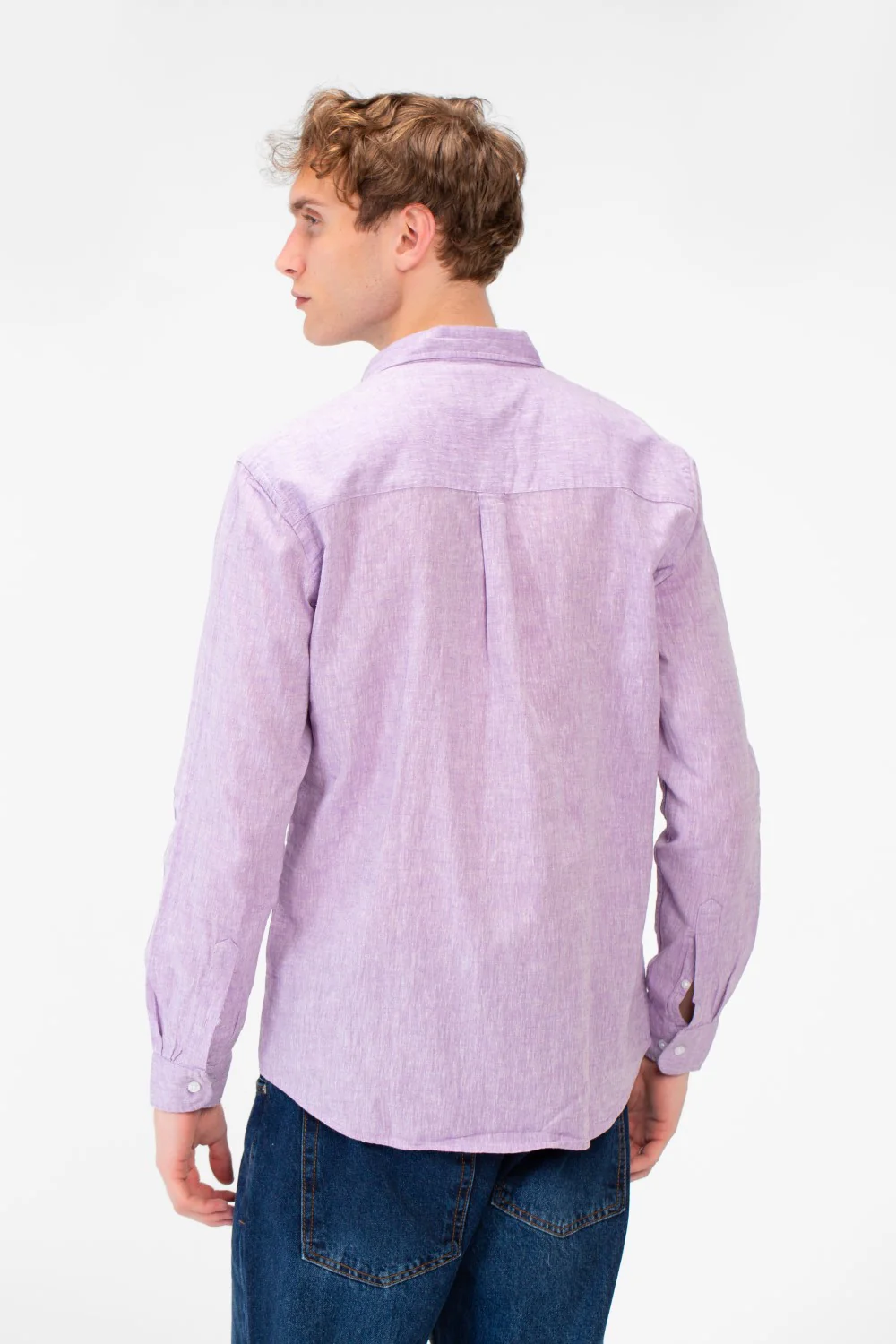 Men's Basic Long Sleeve Regular Fit Collar Shirt - Image 10