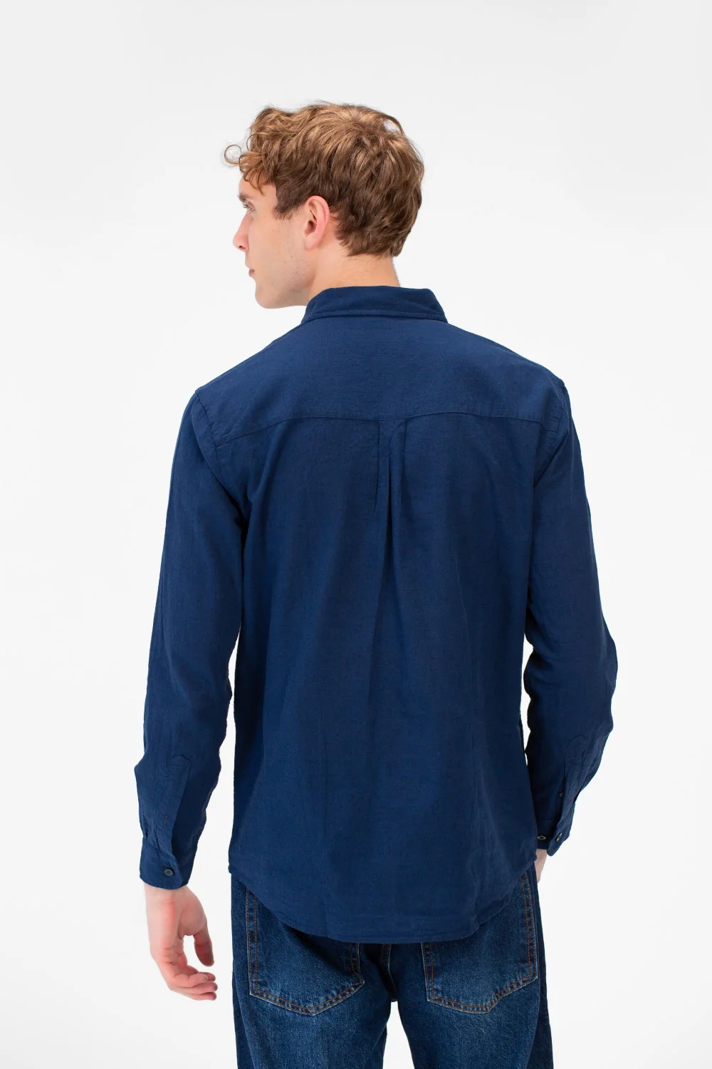 Men's Basic Long Sleeve Regular Fit Collar Shirt - Image 14