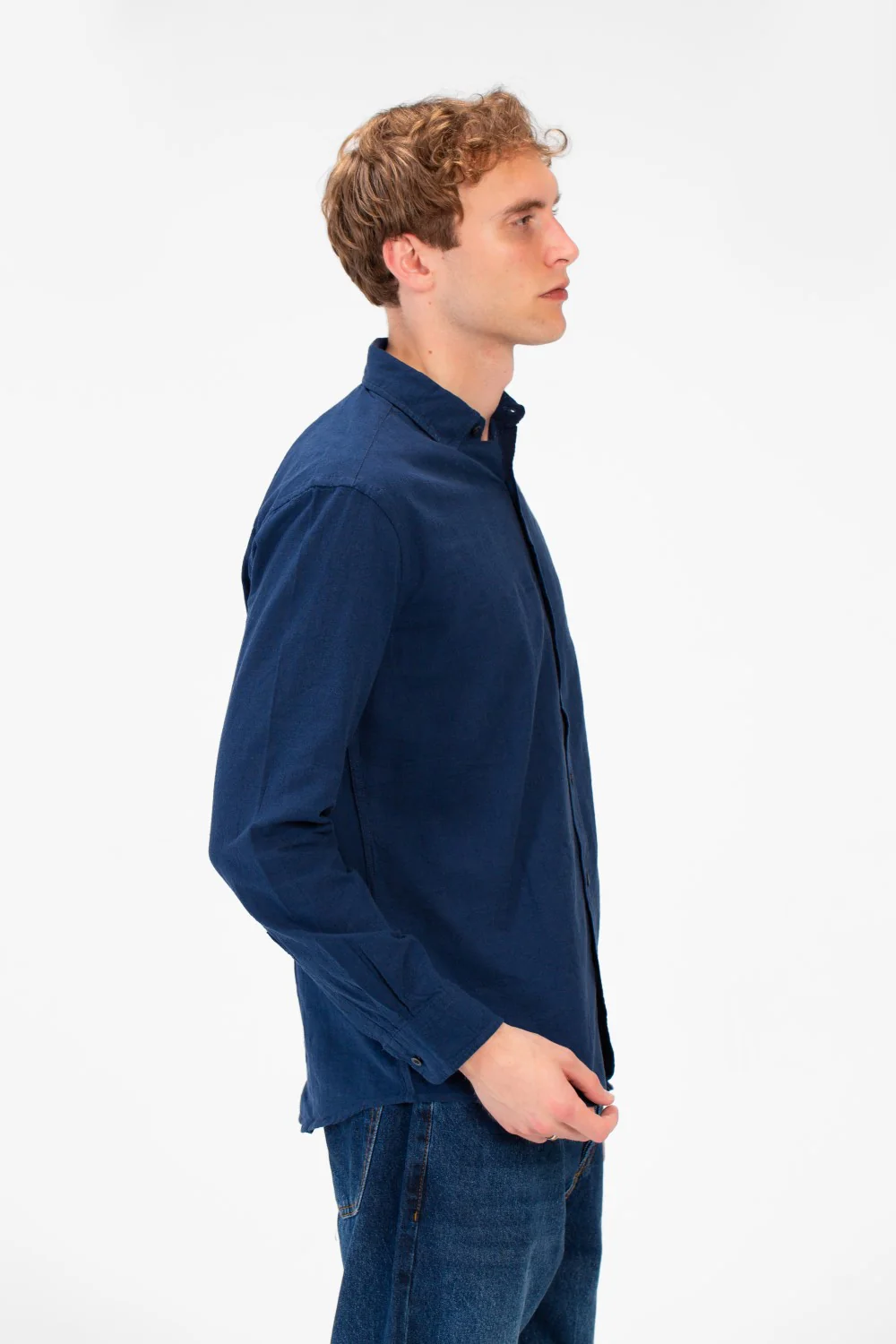 Men's Basic Long Sleeve Regular Fit Collar Shirt - Image 15
