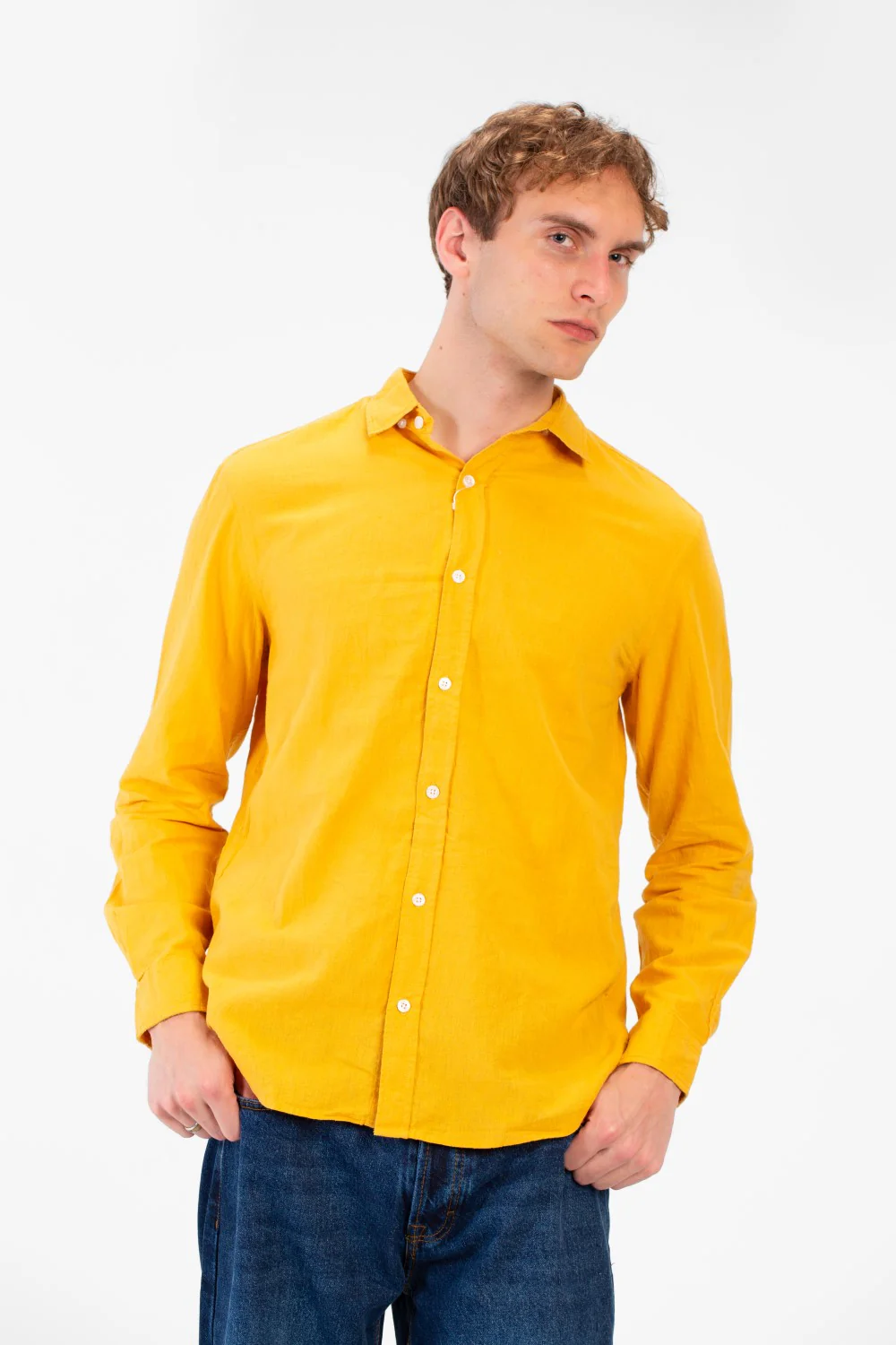 Men's Basic Long Sleeve Regular Fit Collar Shirt - Image 17