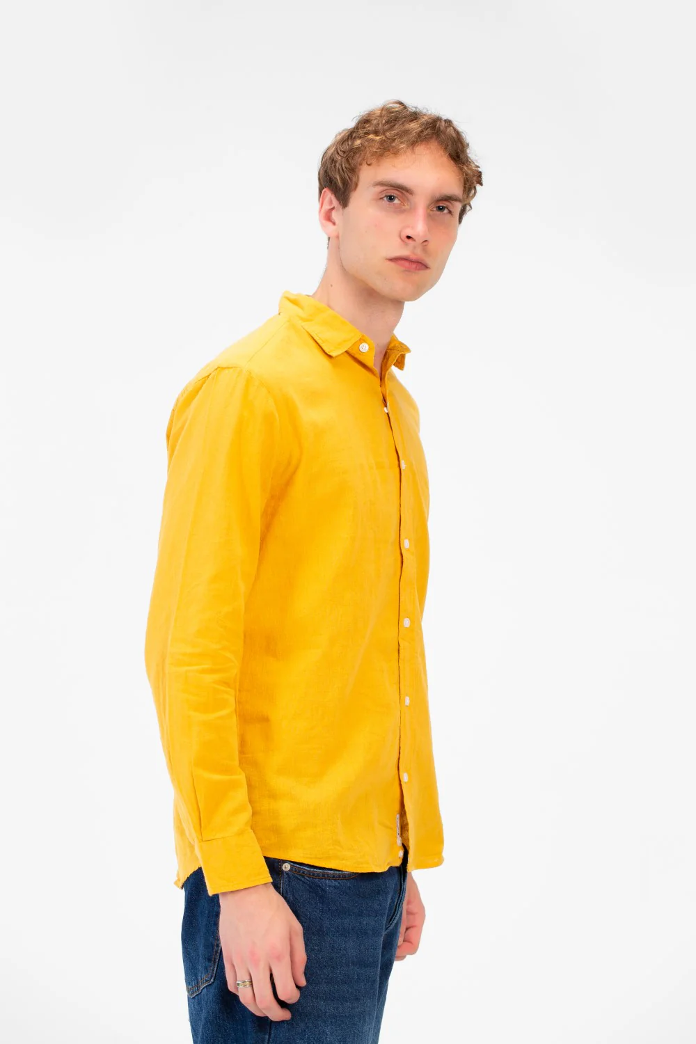 Men's Basic Long Sleeve Regular Fit Collar Shirt - Image 19