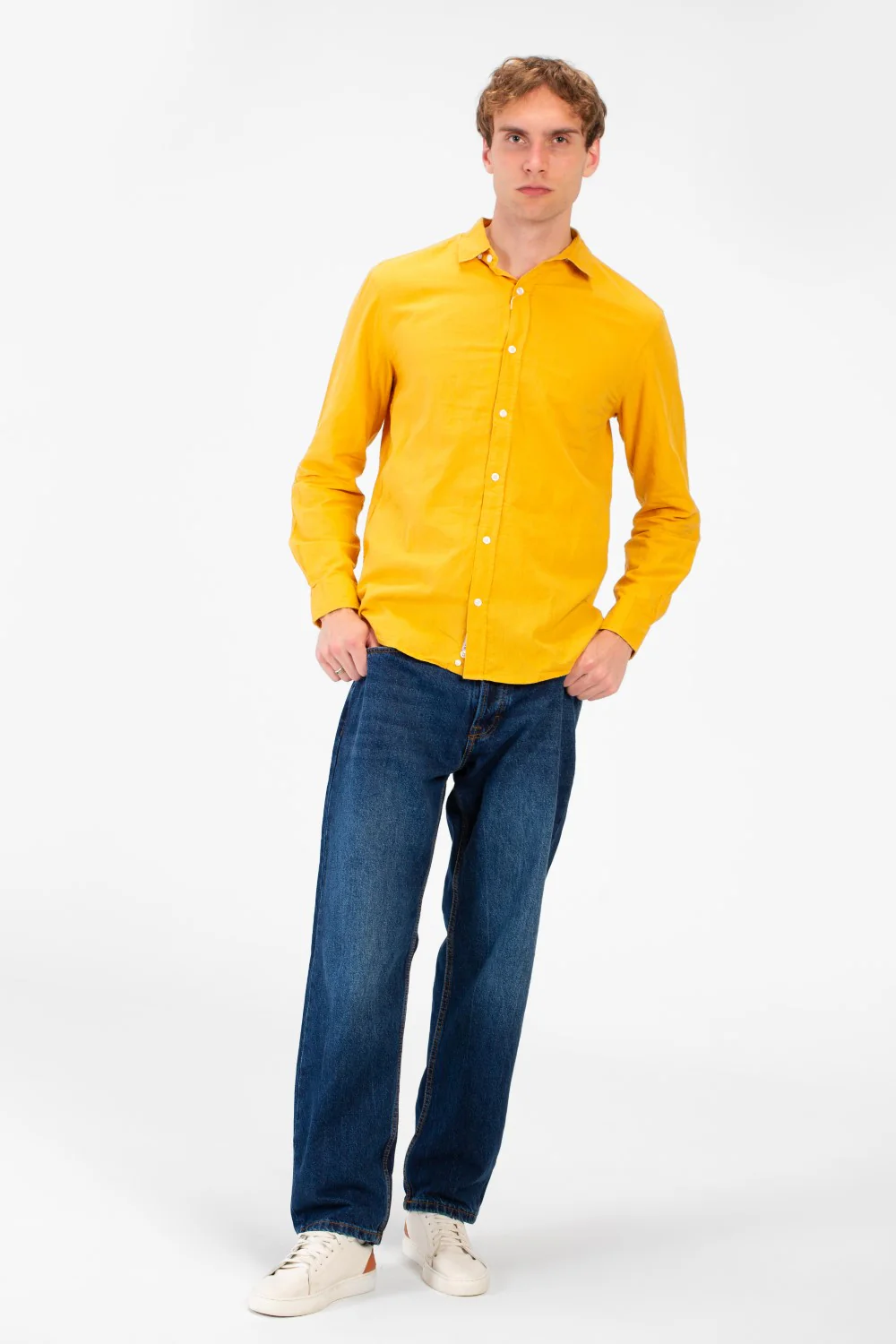 Men's Basic Long Sleeve Regular Fit Collar Shirt - Image 20