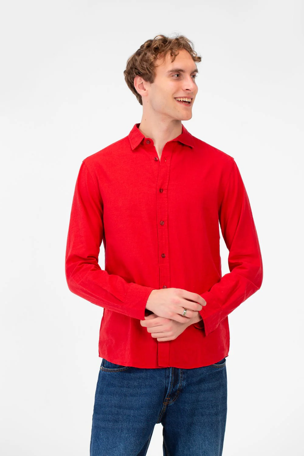 Men's Basic Long Sleeve Regular Fit Collar Shirt - Image 21