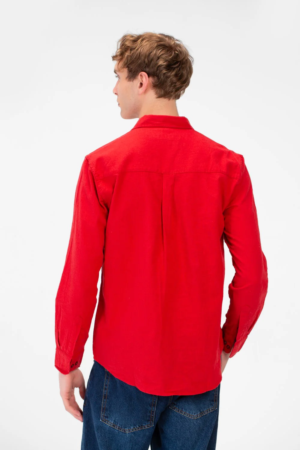 Men's Basic Long Sleeve Regular Fit Collar Shirt - Image 22