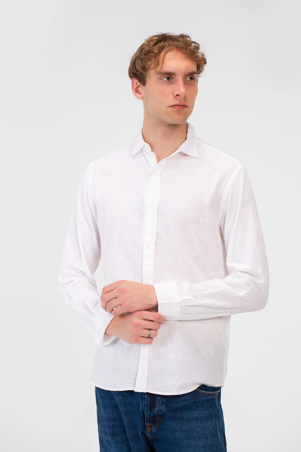 Men's Basic Long Sleeve Regular Fit Collar Shirt - Image 25