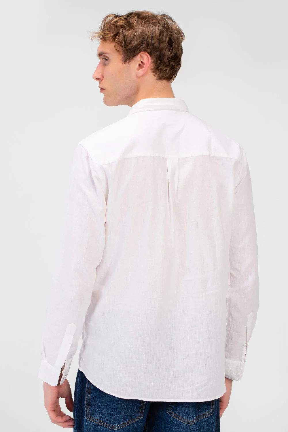 Men's Basic Long Sleeve Regular Fit Collar Shirt - Image 26