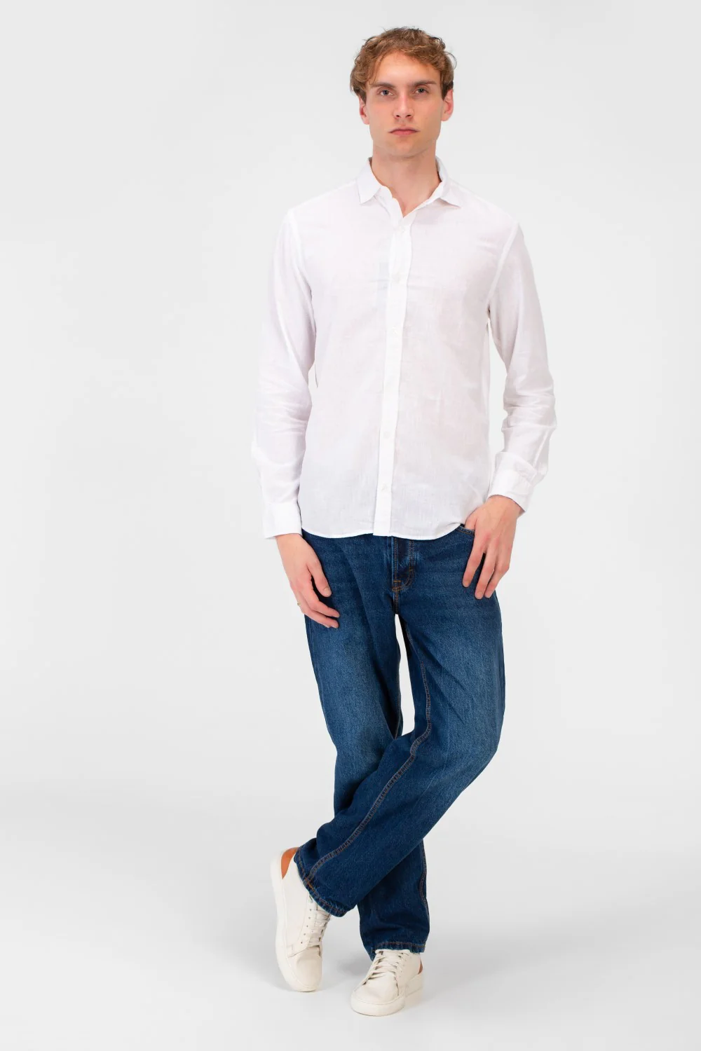 Men's Basic Long Sleeve Regular Fit Collar Shirt - Image 28